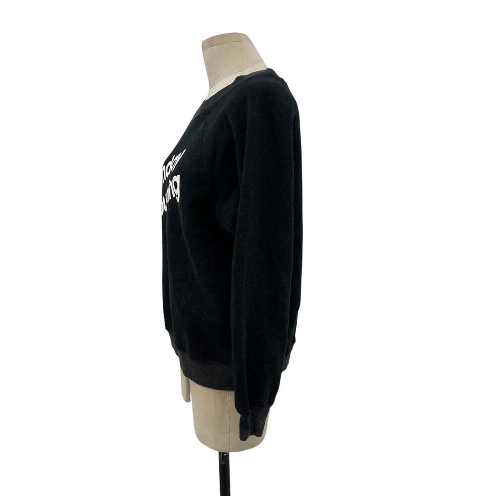 Wildfox Monday Mourning Sweatshirt Pullover Top Fleece Black Gray Size XS - Picture 6 of 10